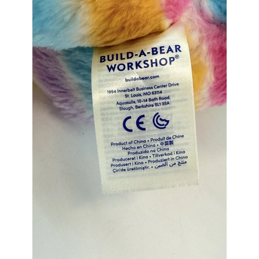 BUILD A BEAR PASTEL RAINBOW STRIPES BUNNY RABBIT 17